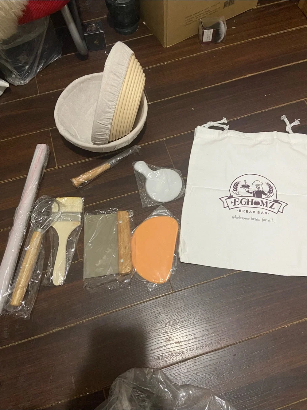 NEW Sourdough Bread Making Kit Proofing Baskets Whisk Scraper Lame Tools Set